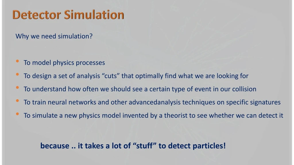 detector simulation
