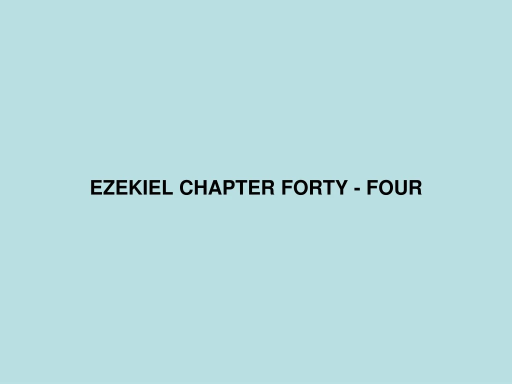 ezekiel chapter forty four