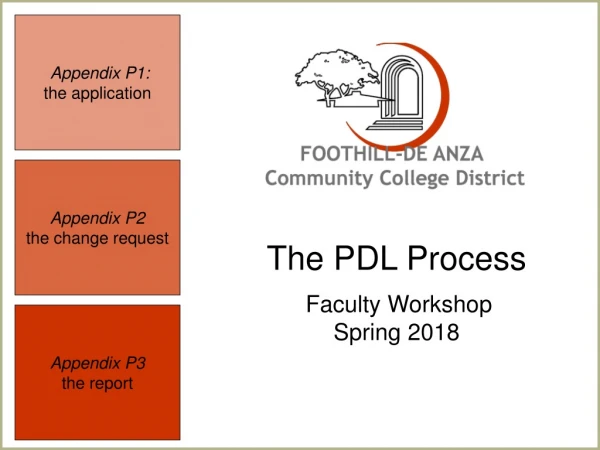 The PDL Process Faculty Workshop Spring 2018