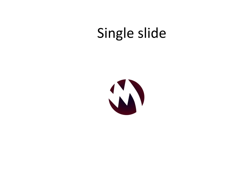single slide