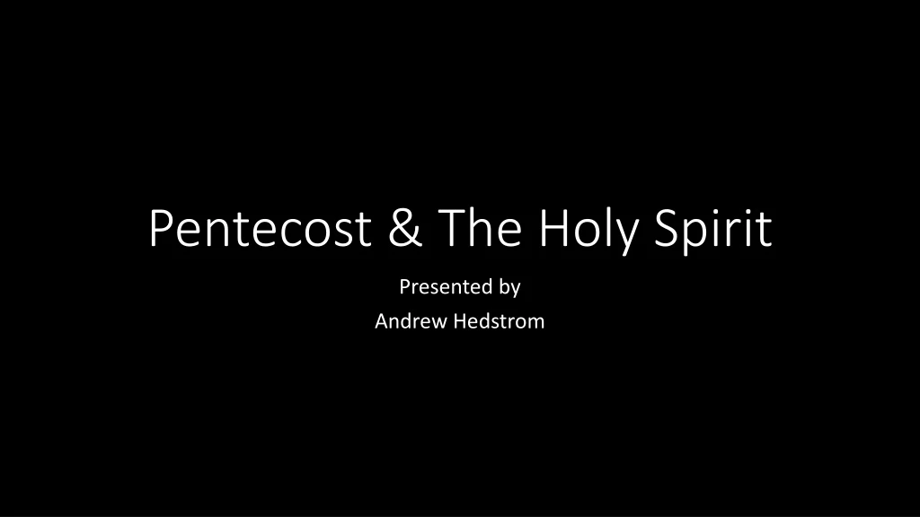 pentecost the holy spirit