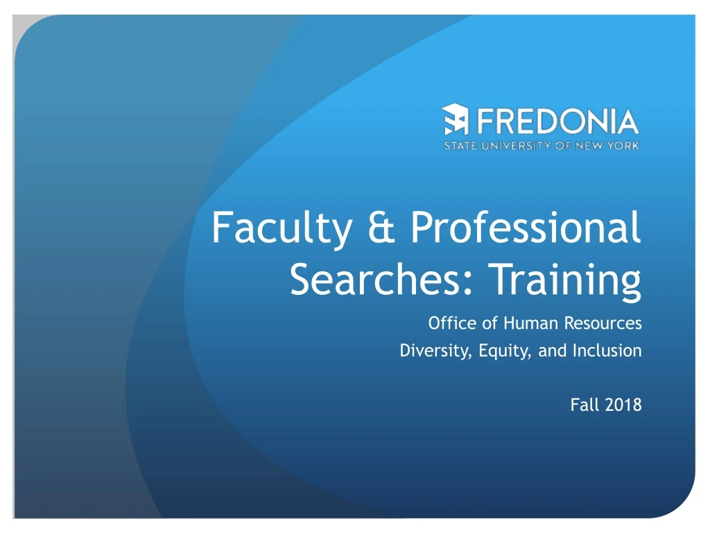faculty professional searches training