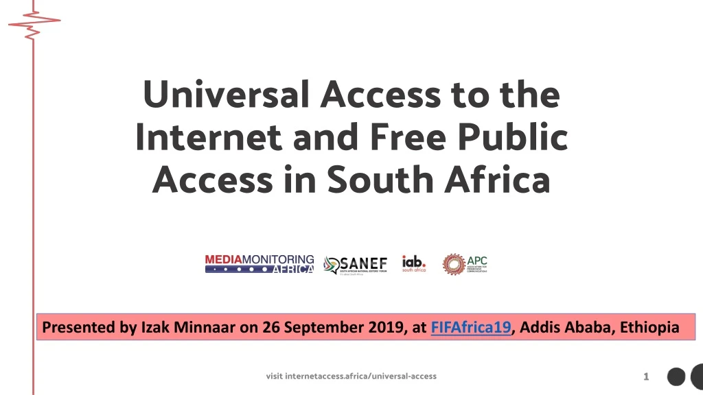 universal access to the internet and free public access in south africa