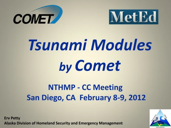 NTHMP - CC Meeting San Diego, CA February 8-9, 2012