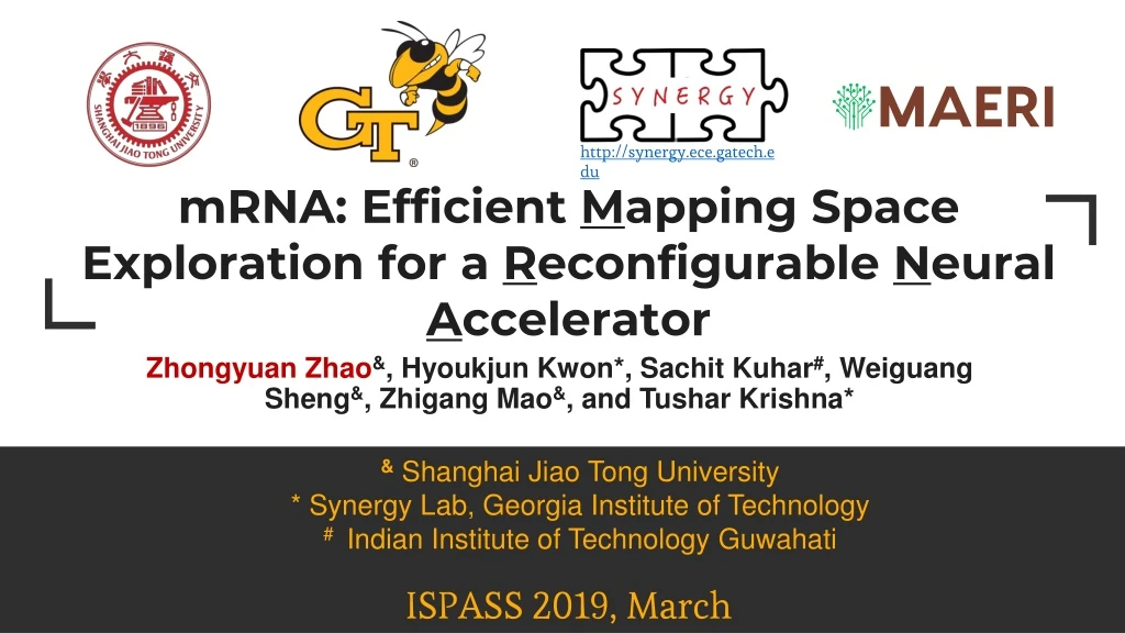 mrna efficient m apping space exploration for a r econfigurable n eural a ccelerator