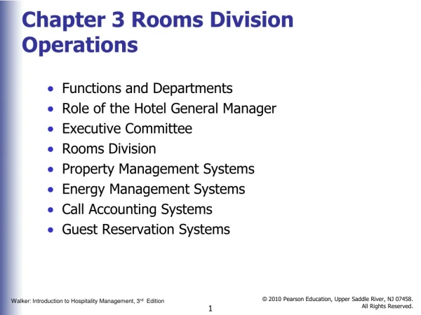 Chapter 3 Rooms Division Operations