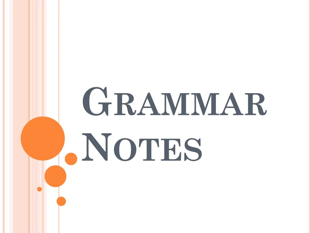 grammar notes