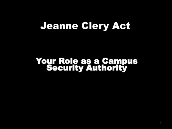 Jeanne Clery Act