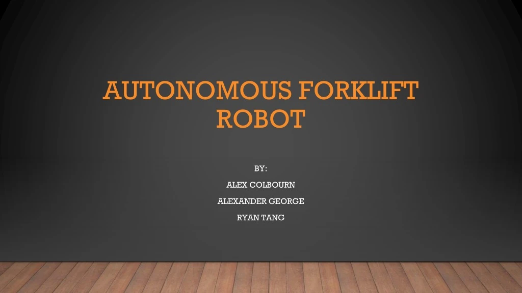 autonomous forklift robot