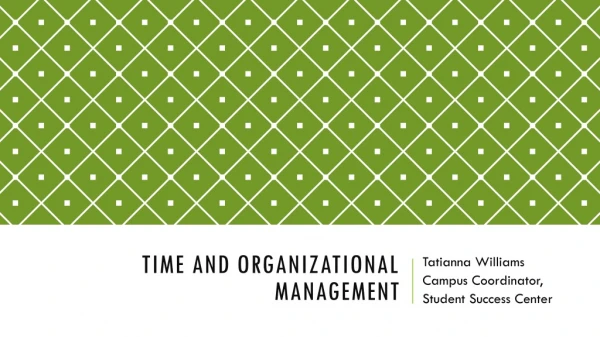 Time and organizational management