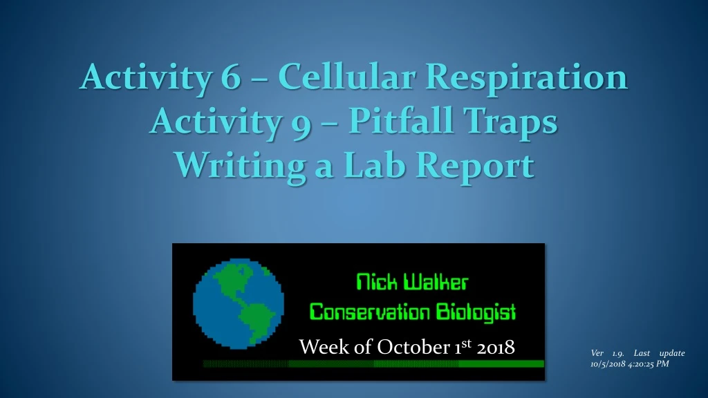activity 6 cellular respiration activity