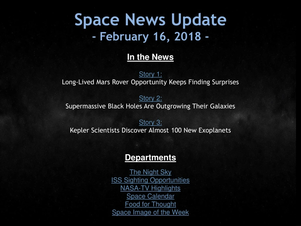 space news update february 16 2018