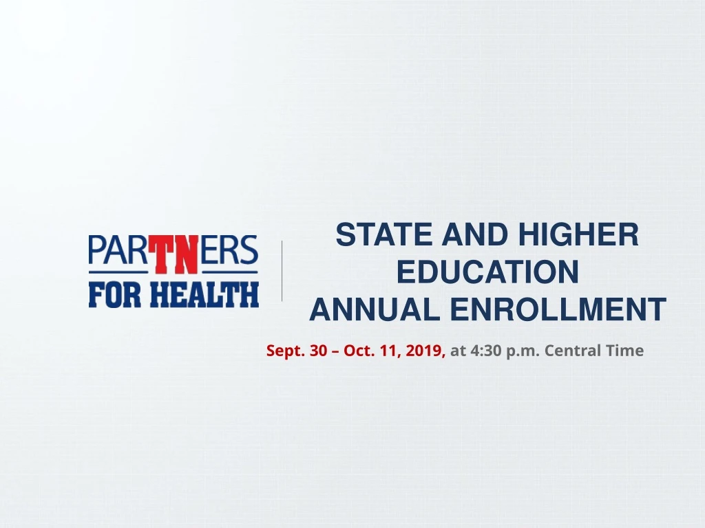 state and higher education annual enrollment