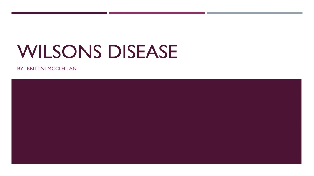 wilsons disease