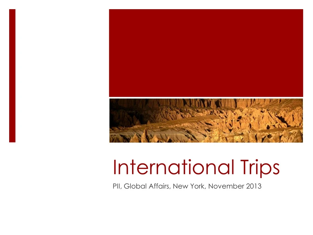 international trips