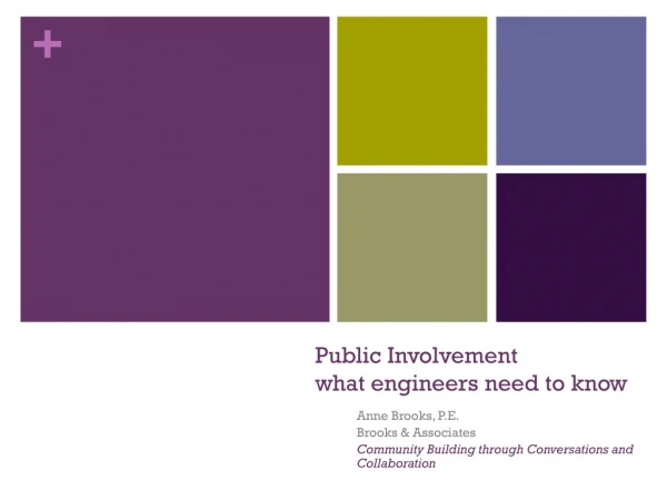 Public Involvement what engineers need to know