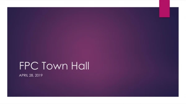FPC Town Hall