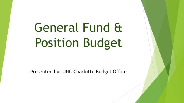 General Fund &amp; Position Budget
