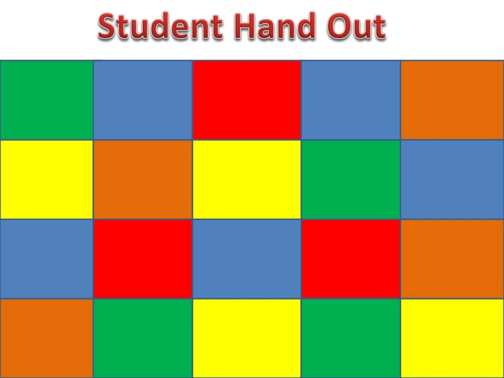 student hand out