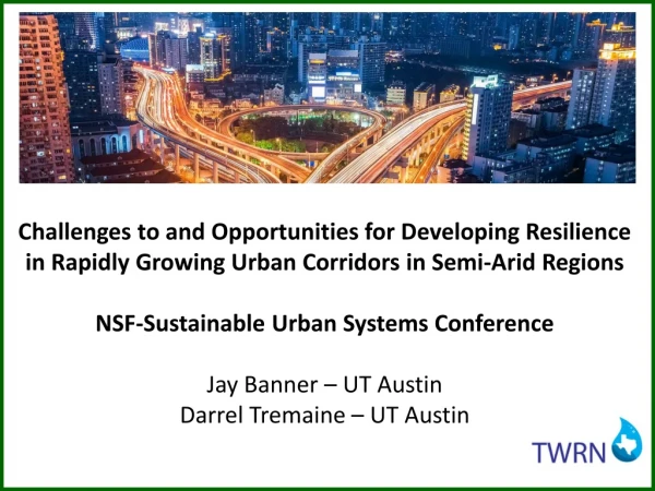Sustainable Urban Systems Program