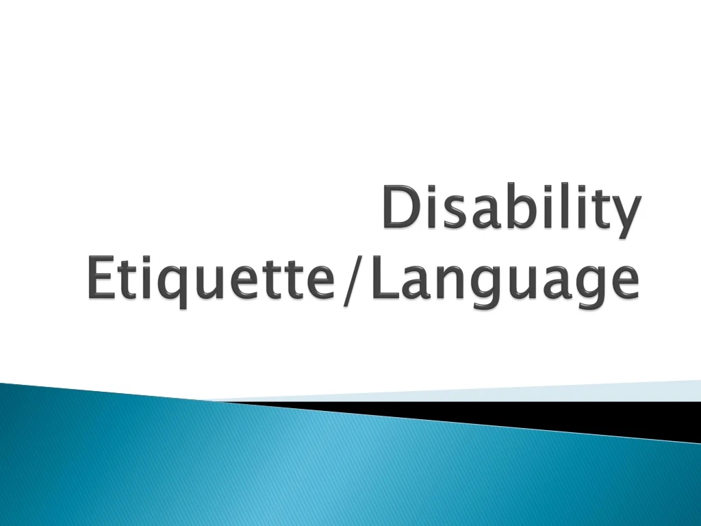 disability etiquette language