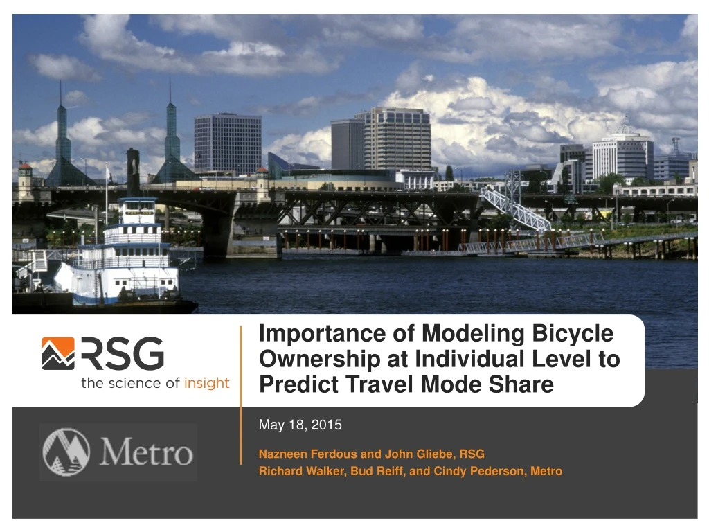 importance of modeling b icycle ownership