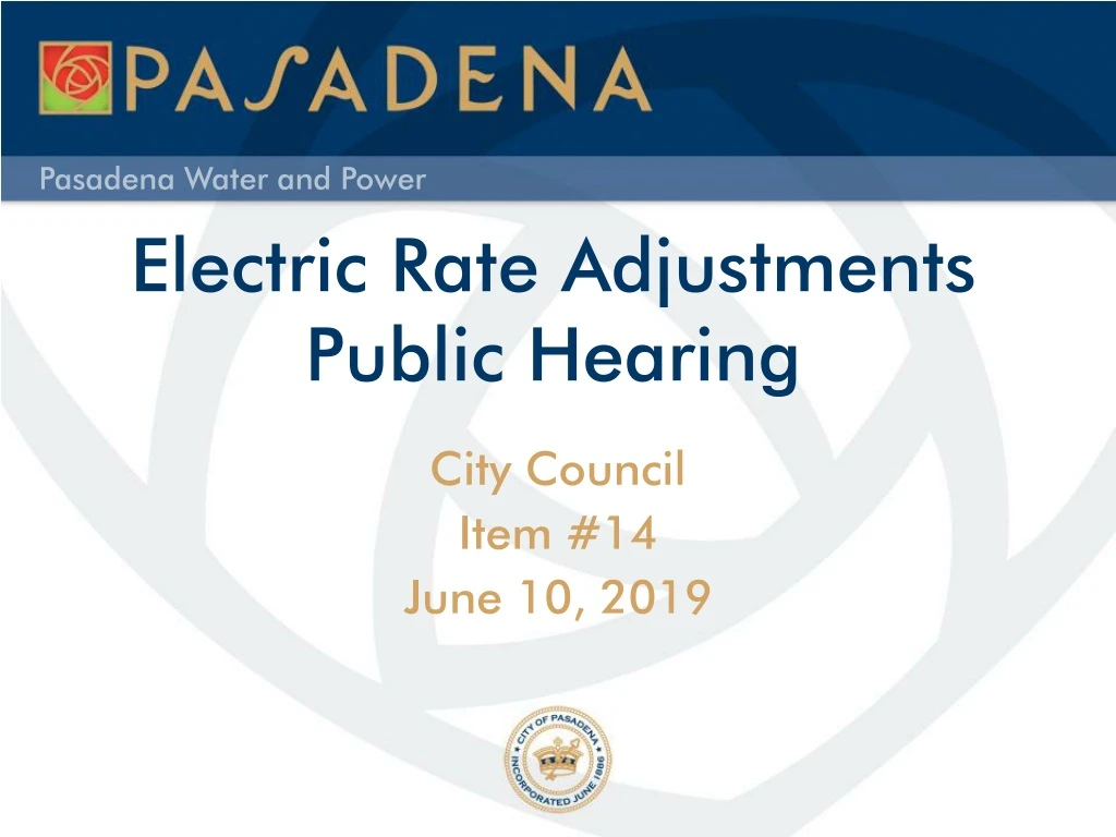 electric rate adjustments public hearing