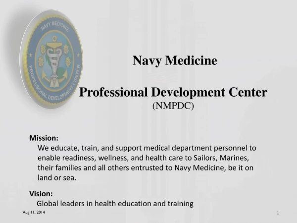 Navy Medicine Professional Development Center (NMPDC)