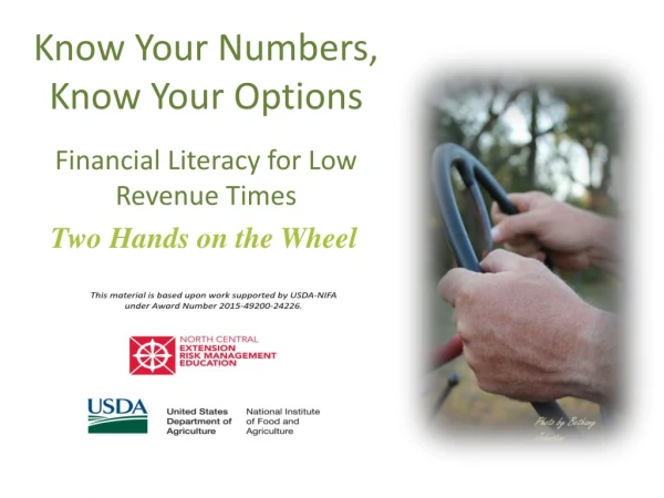 Know Your Numbers, Know Your Options Financial Literacy for Low Revenue Times