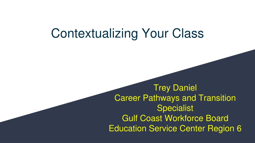 contextualizing your class