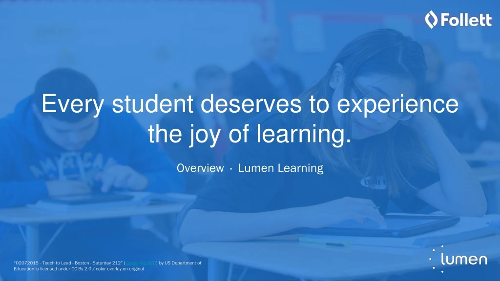 every student deserves to experience the joy of learning