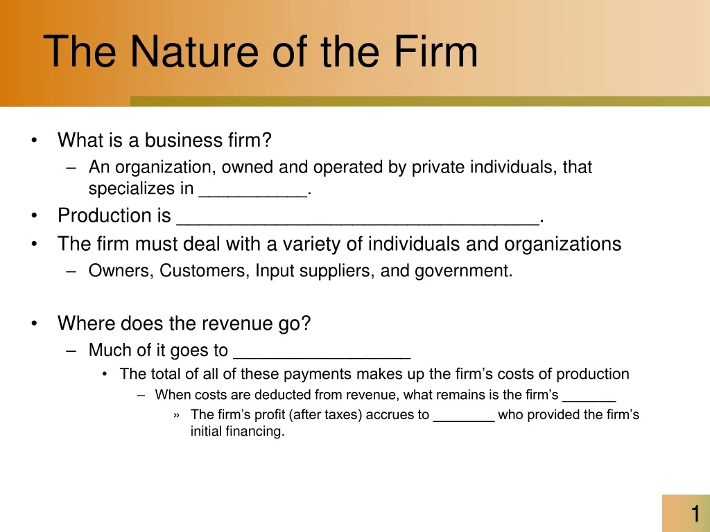 the nature of the firm