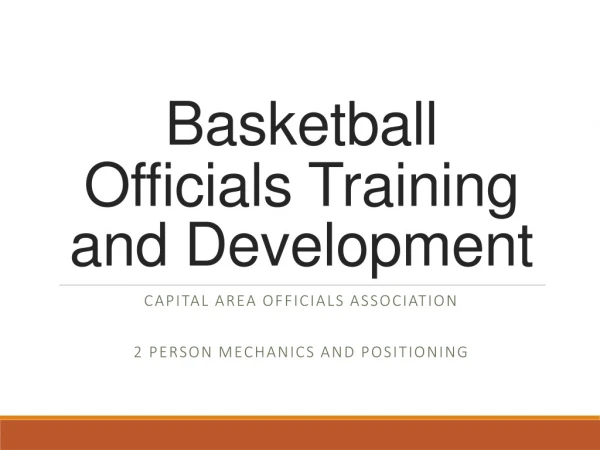 Basketball Officials Training and Development