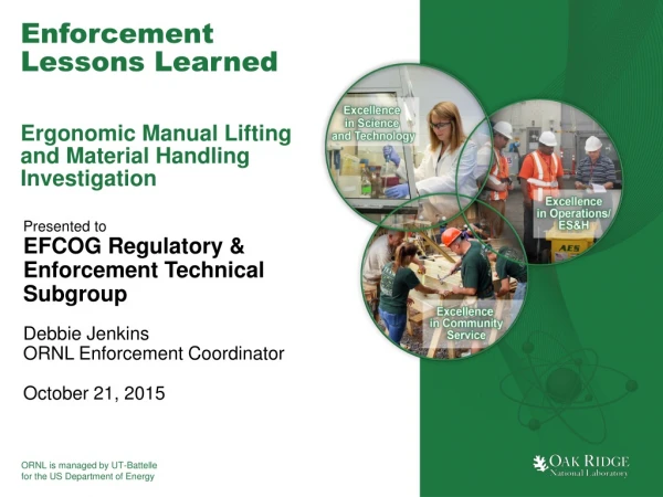Enforcement Lessons Learned Ergonomic Manual Lifting and Material Handling Investigation