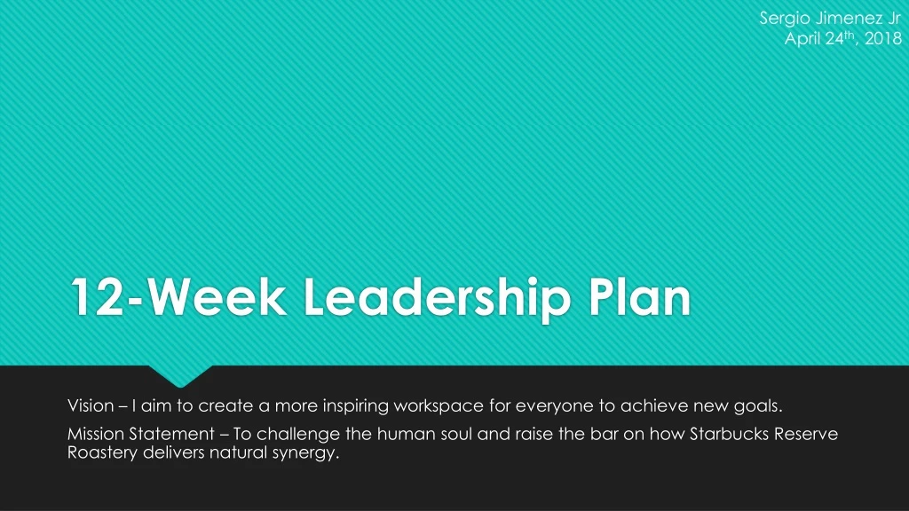 12 week leadership plan