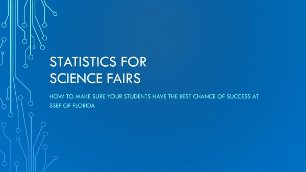 Statistics for science fairs