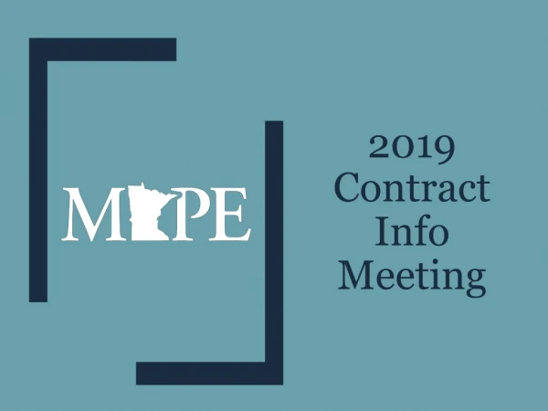 2019 Contract Info Meeting