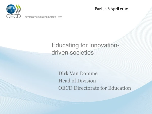 Educating for innovation- driven societies