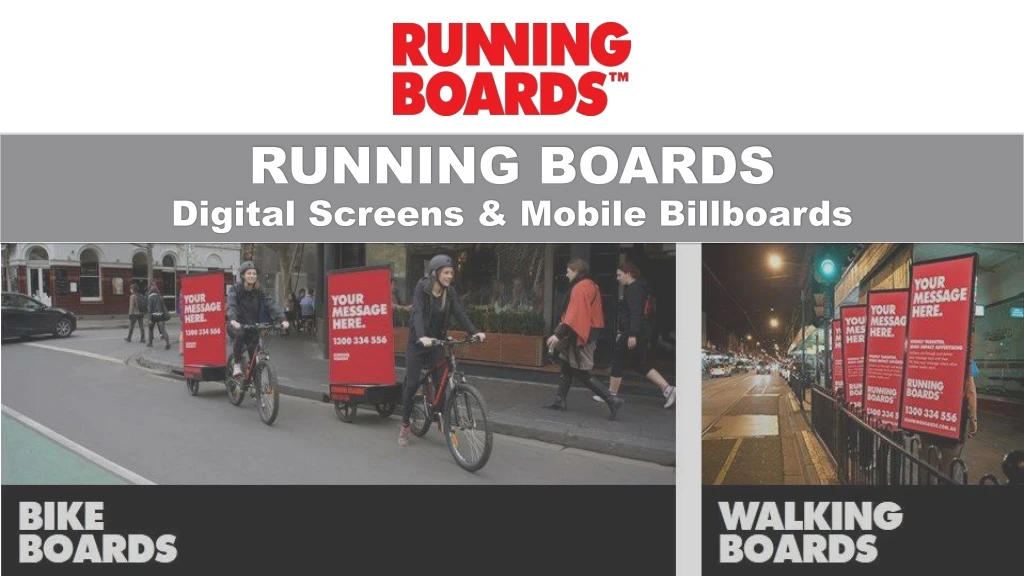 running boards digital screens mobile billboards