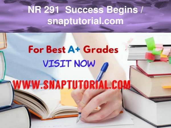 NR 291 Success Begins / snaptutorial.com