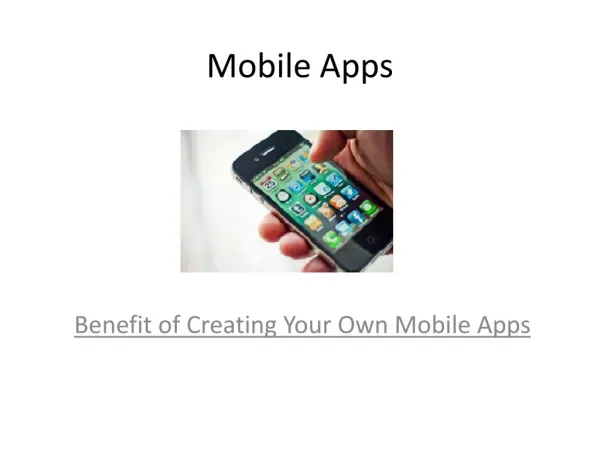 Build Your Own iPhone Apps or Android Apps