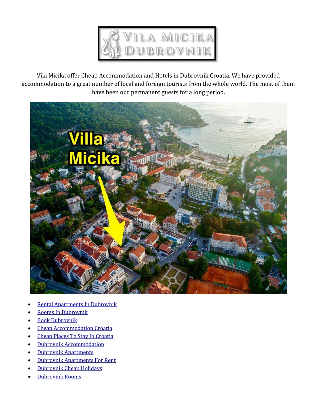 vila micika offer cheap accommodation and hotels