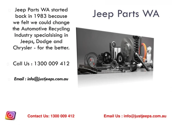 Jeep Dodge Chrysler Parts Western Australia