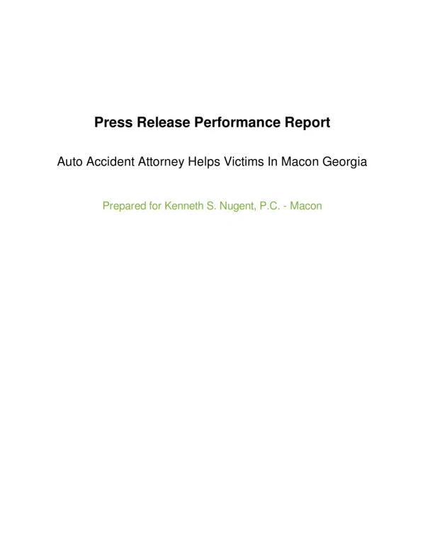 press release performance report