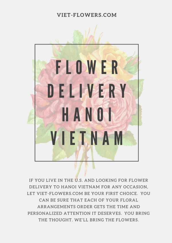 Flower Delivery Hanoi Vietnam | Viet-flowers.com