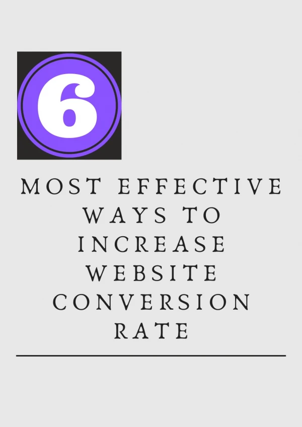 06 Most Effective Ways to Increase Website Conversion Rate