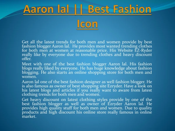 Aaron lal || Trending Clothes available at lowest cost