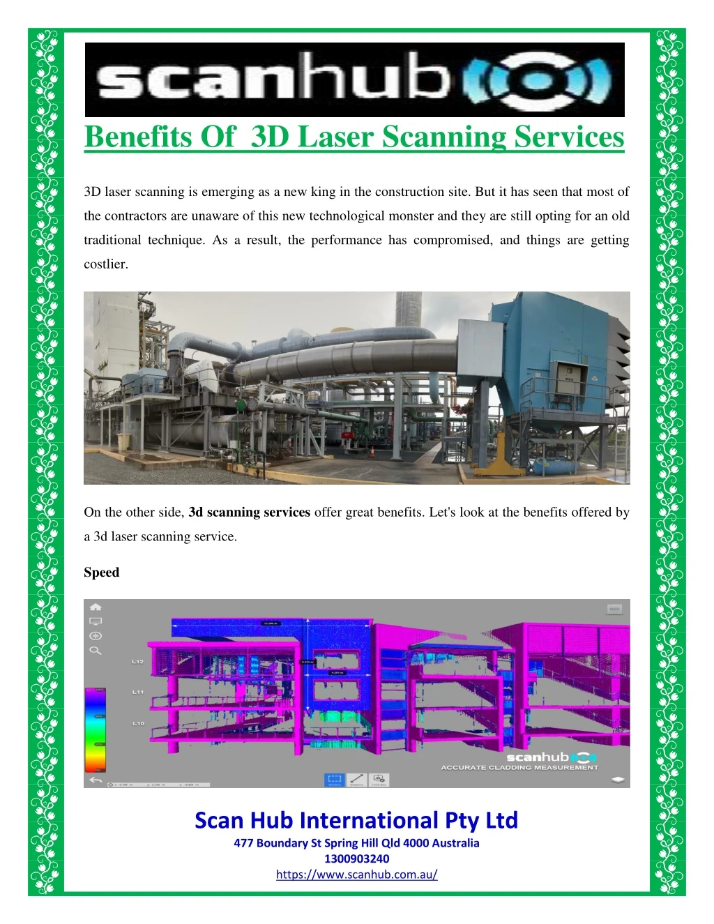 benefits of 3d laser scanning services