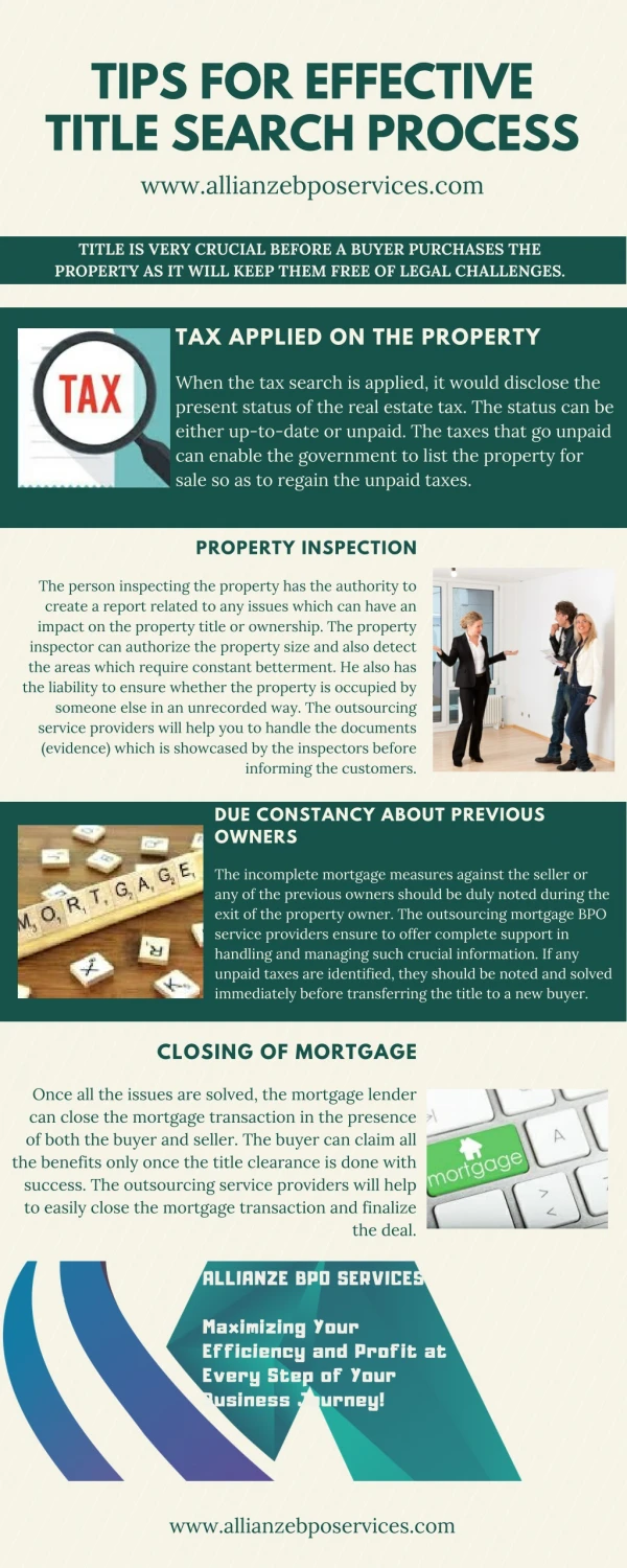 Tips For effective Title Search process For your Mortgage purposes.