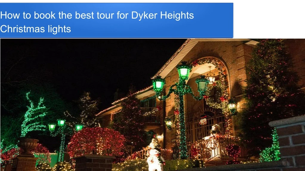 how to book the best tour for dyker heights